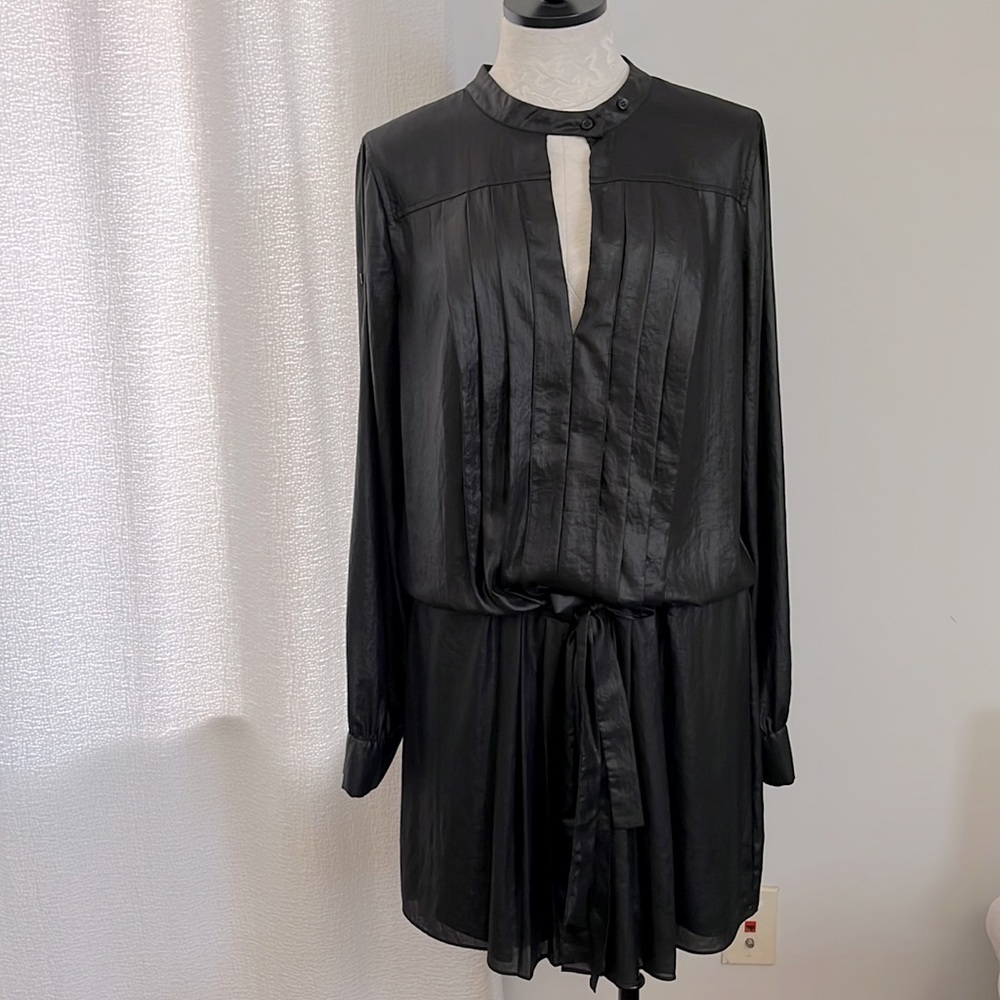 BCBGMAXAZRIA Black Pleated Dress